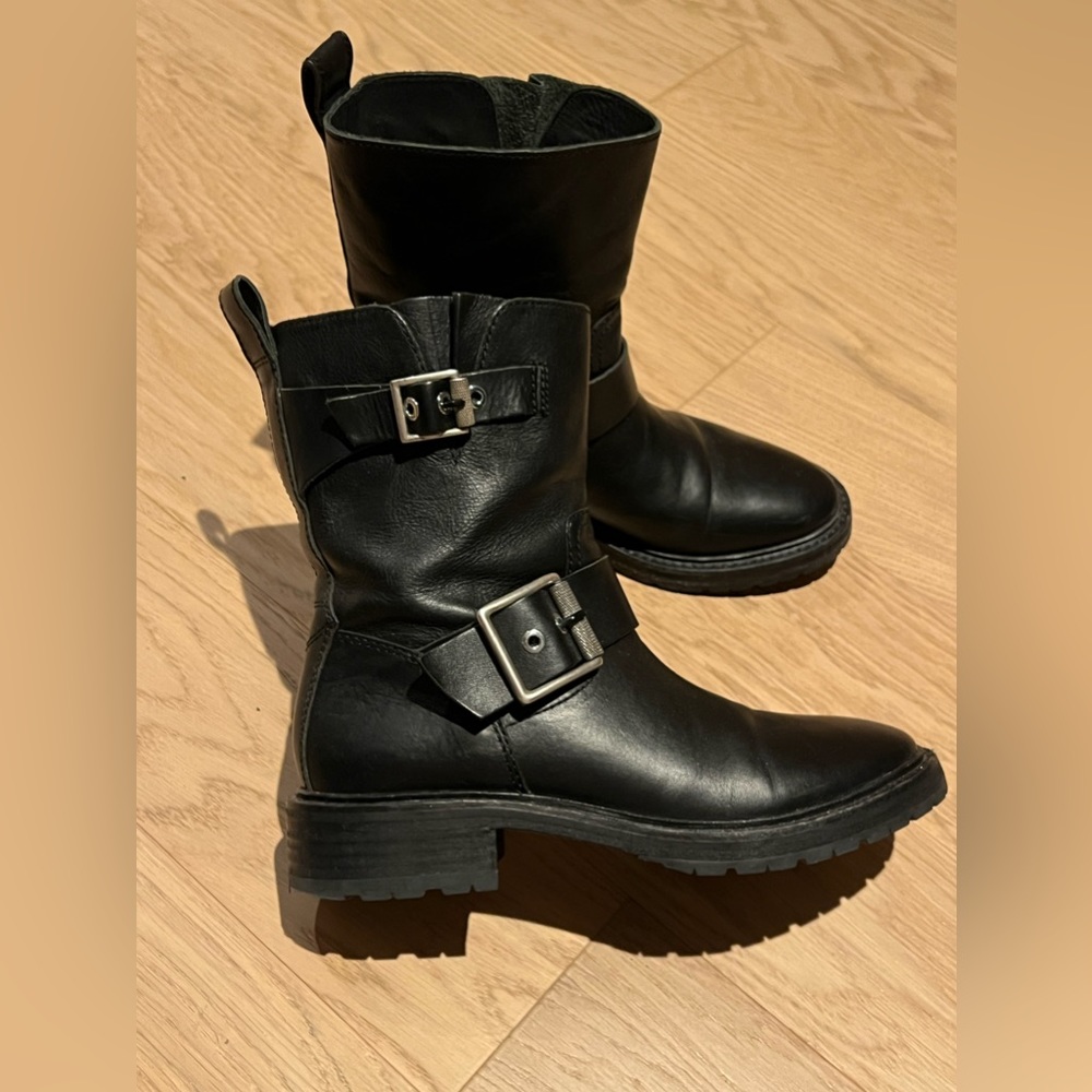 Rag & Bone Cannon Buckle leather boots